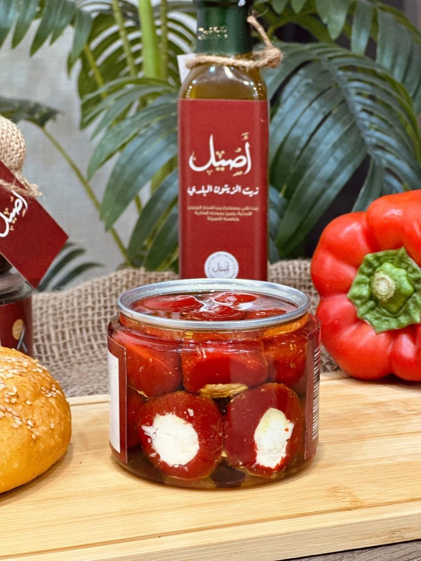 فلفل كرزي محشي لبنة — أصيل